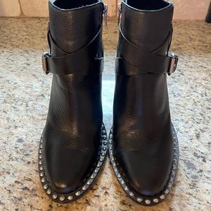 Moto studded booties